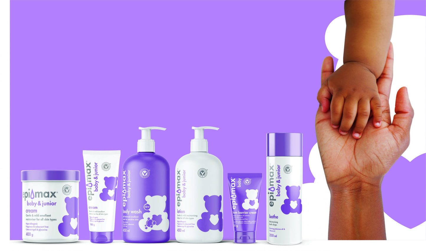 Epimax baby & junior pump lotion 450ml purple