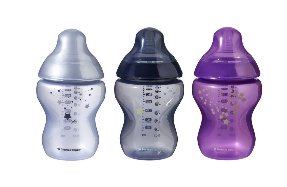 Tomme tippee Closer to nature bottle with silicon teat 260ml 0m+ 2pack plain colour