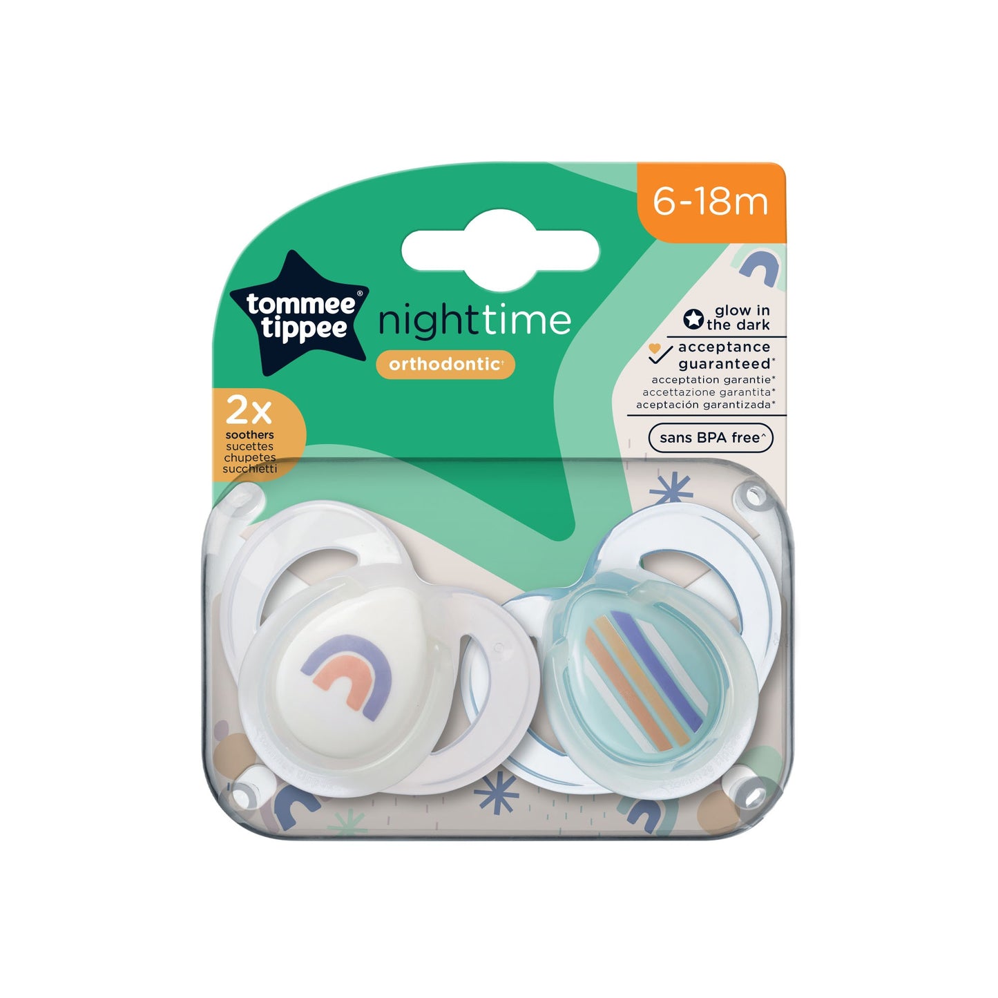 Tommee tippee night time orthodontic teat 18-36m