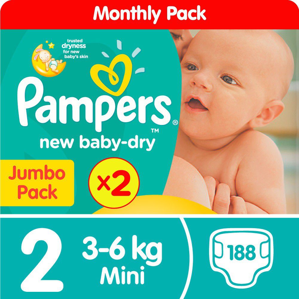 Pampers baby dry diapers size 2