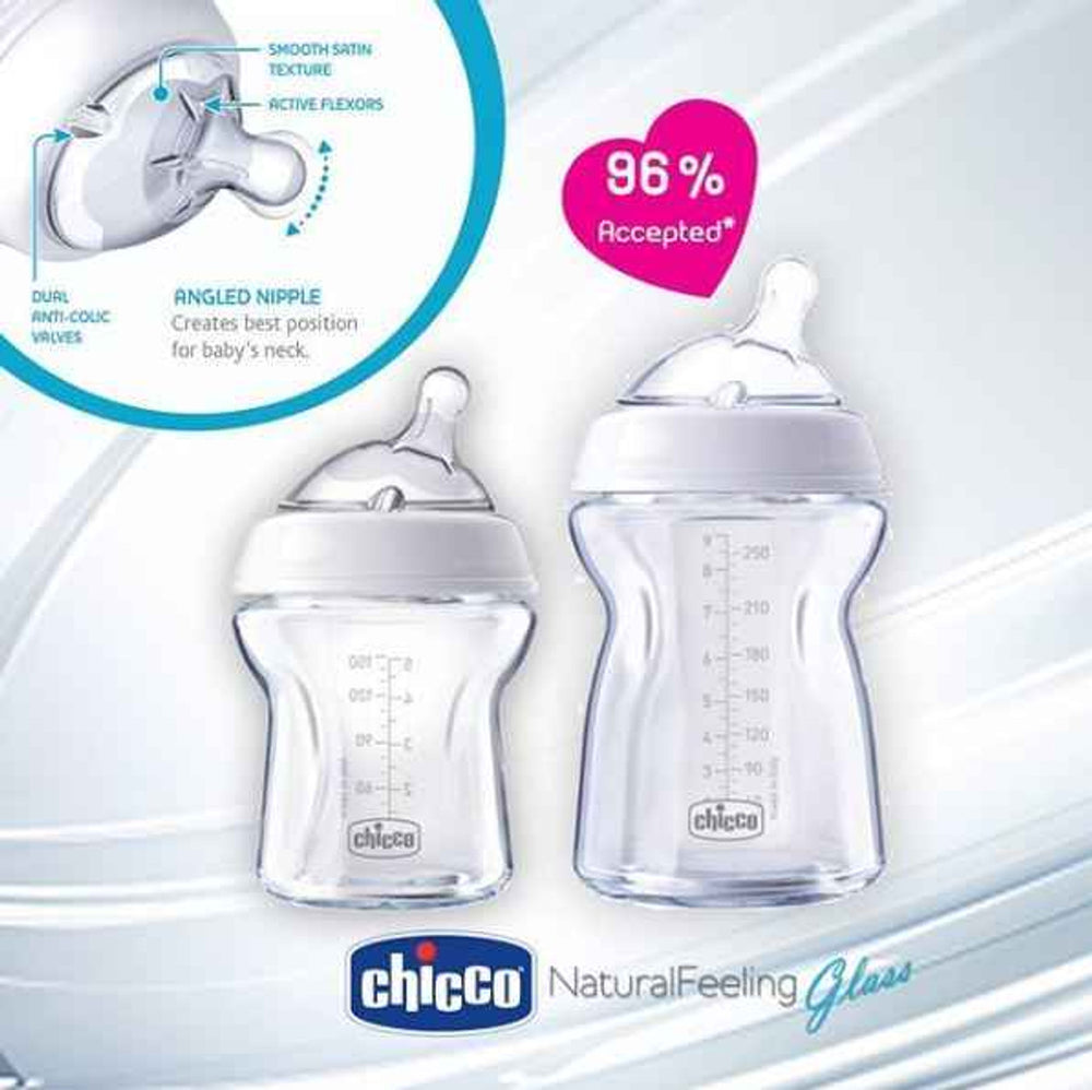 Chicco natural feeling vetro-glass 0m+ 150ml x1bottle