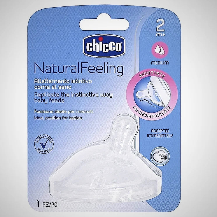Chicco natural feeling medium flow teat 2m+ x1