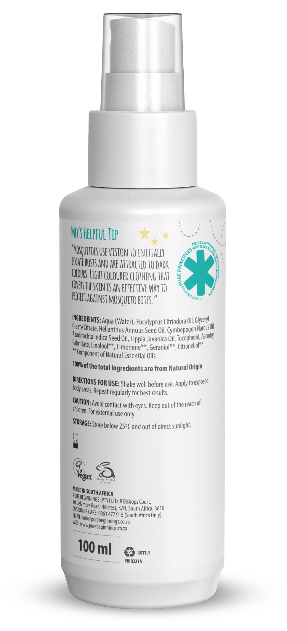 Pure beginnings 100% insect repellent spray 100ml