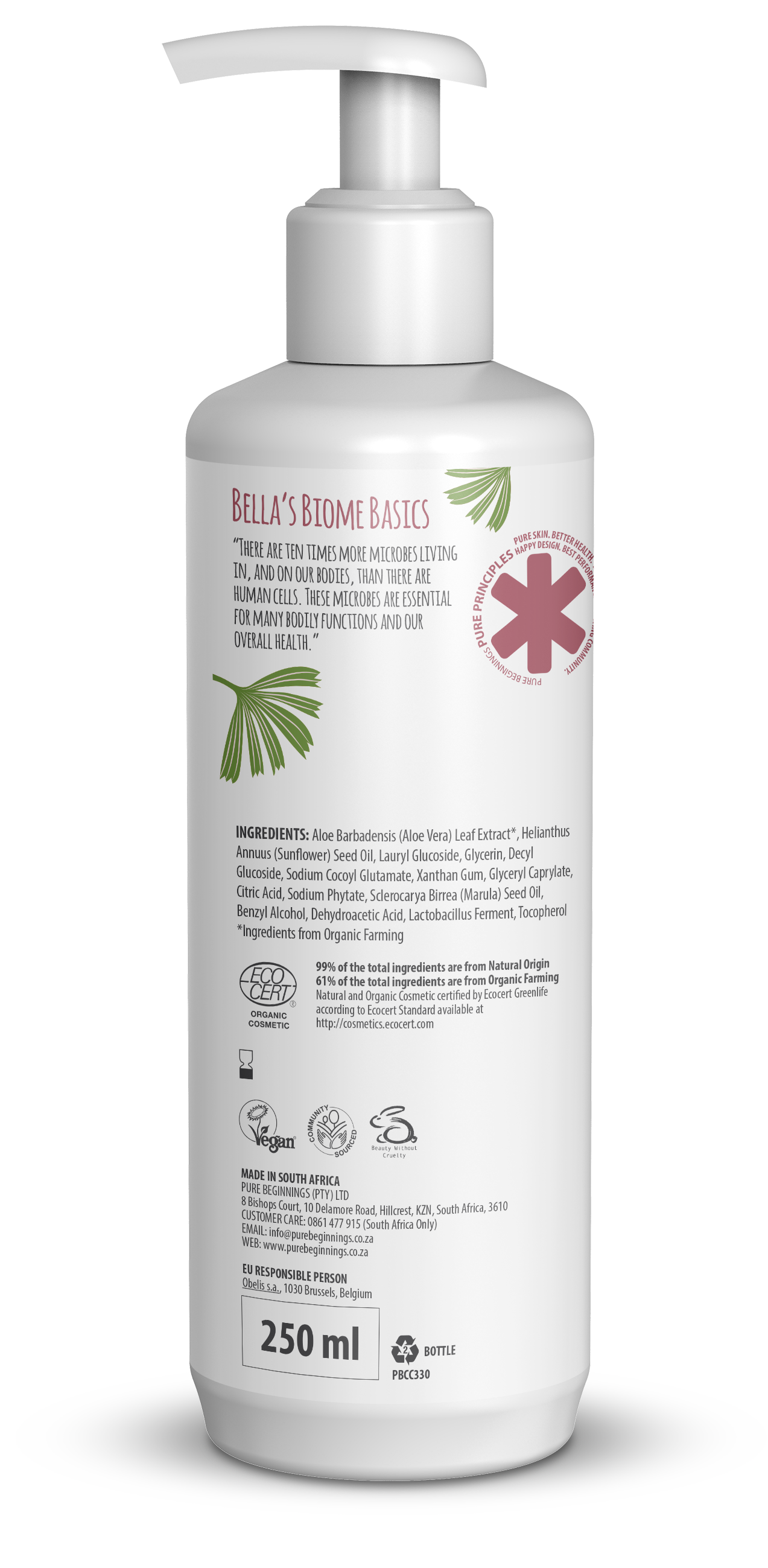 Pure beginnings sensitive cream wash 250ml