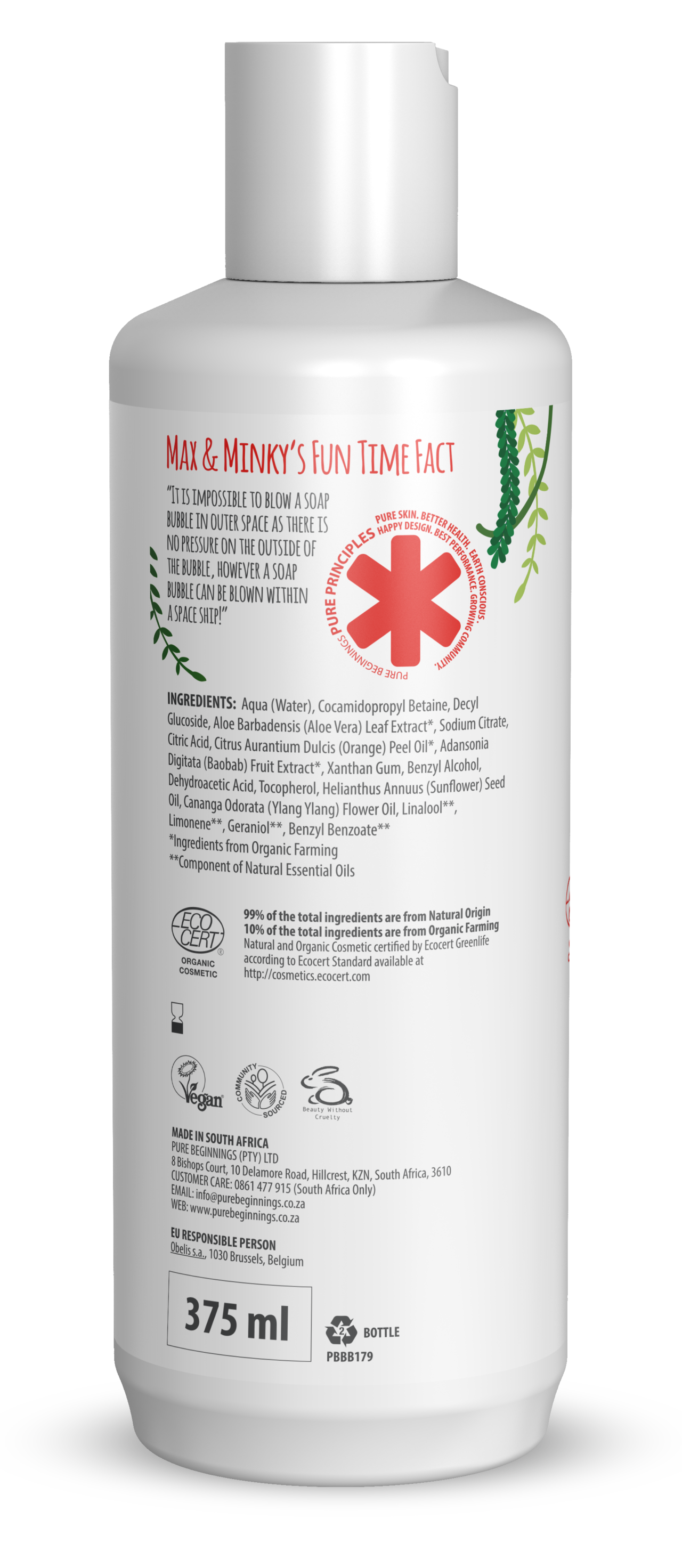 Pure Beginnings funtime Bubble Bath 375ml