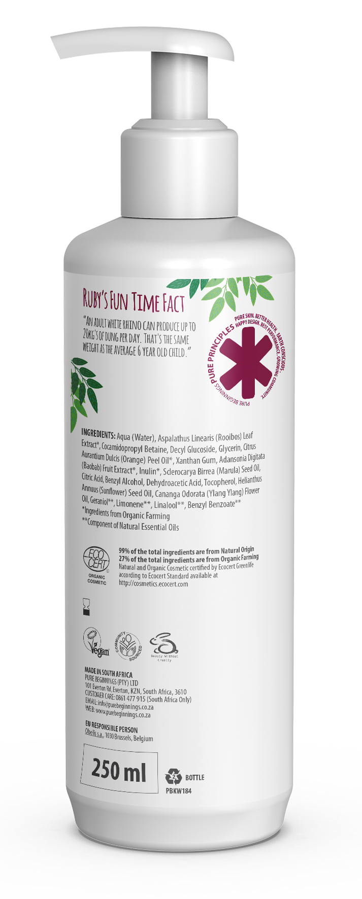 Pure Beginnings Kids wash 500ml