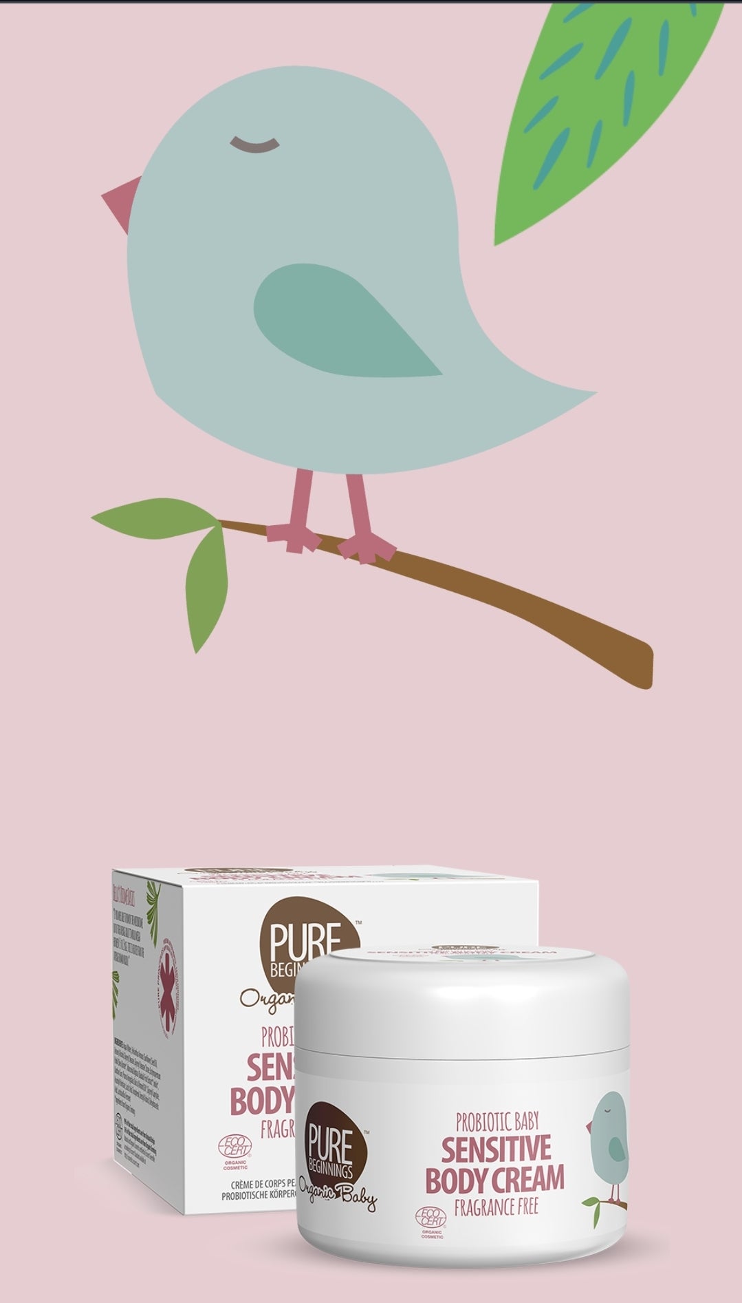 Pure Beginnings probiotic Sensitive Body Cream 250ml