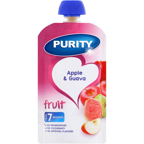 Purity pouch 110mls apple & guava