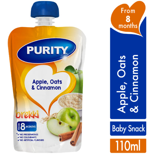 Purity pouch 110ml apple,oats & cinnamon