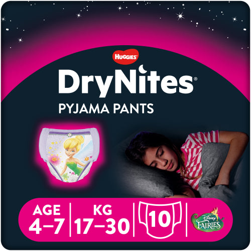 Huggies dry night pink size 4-7