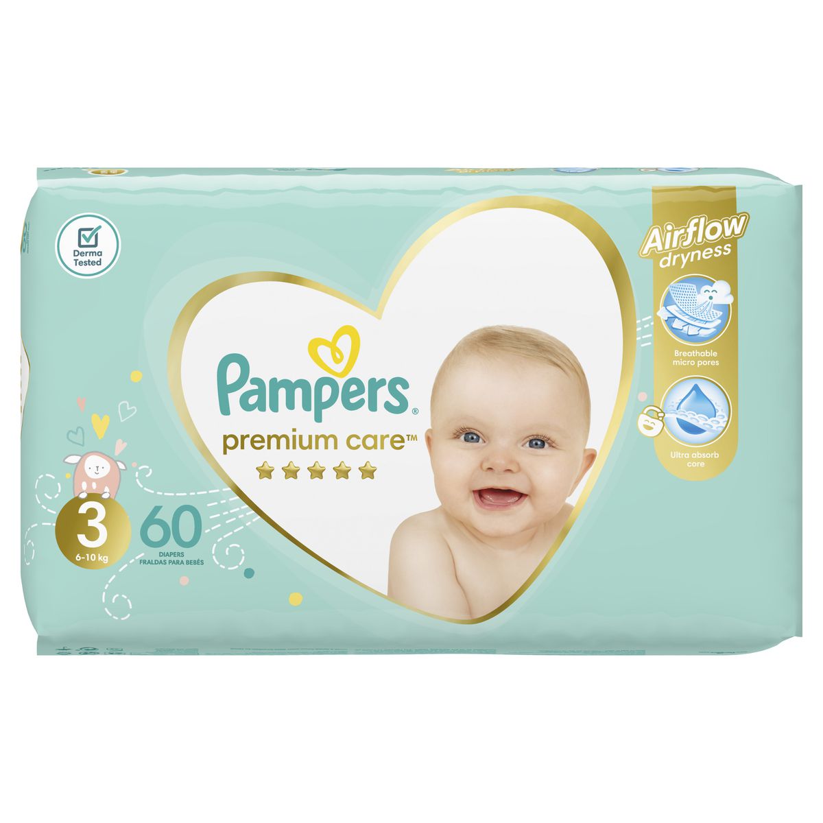 Pampers premium care diapers size 3