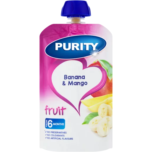 Purity pouch 110mls banana & mango