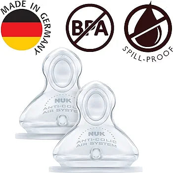 NUK first choice 0-6m no colic breastmilk teat 2pck