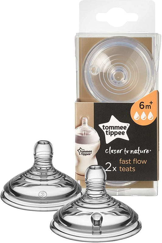 Tommee tippee advanced anti-colic teats x2 in box 6m+