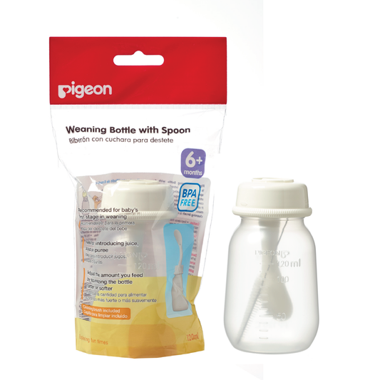Pigeon weaning bottle with spoon