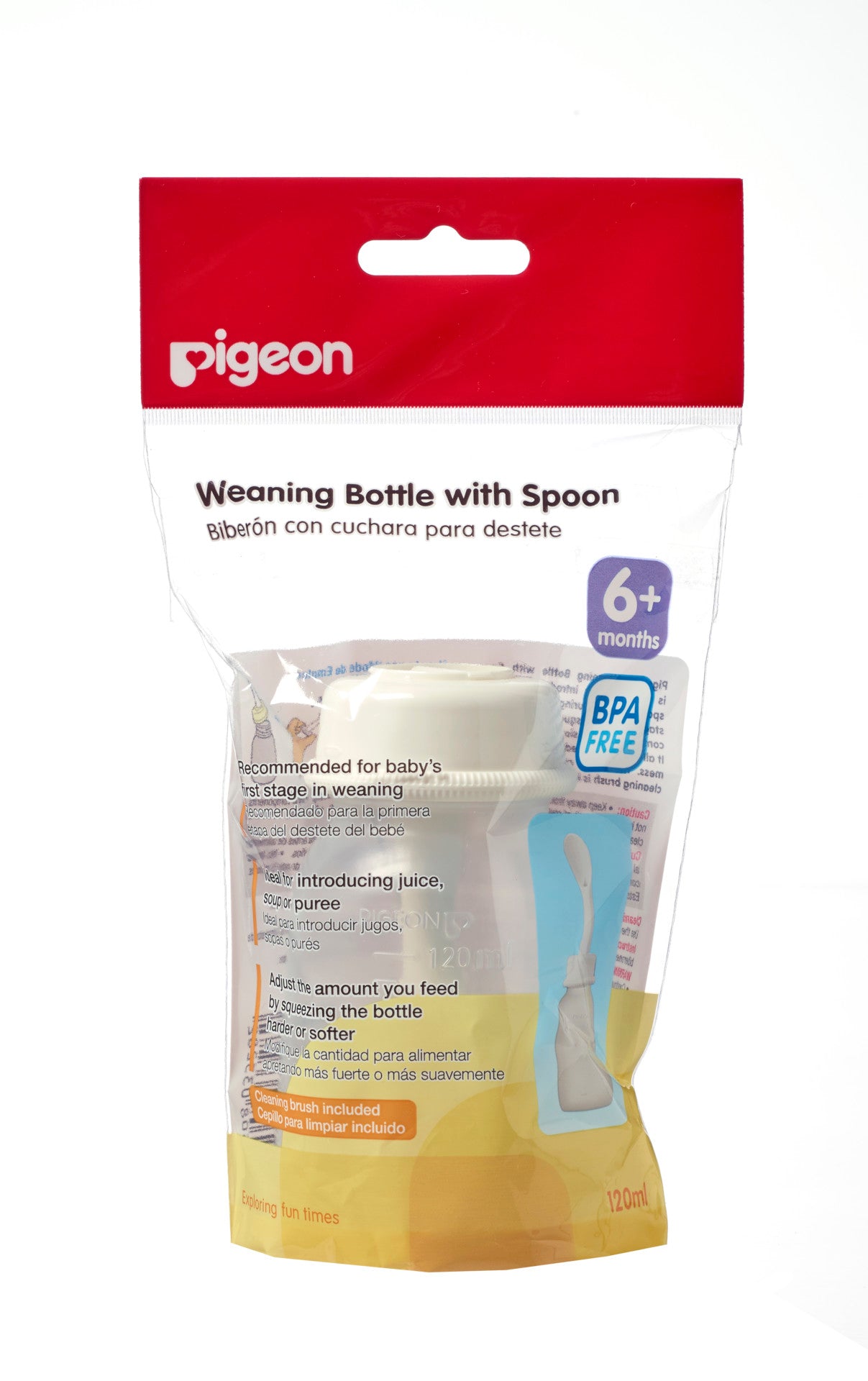 Pigeon weaning bottle with spoon