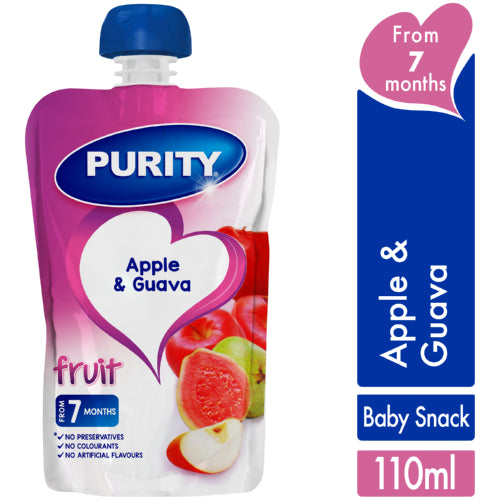 Purity pouch 110mls apple & guava