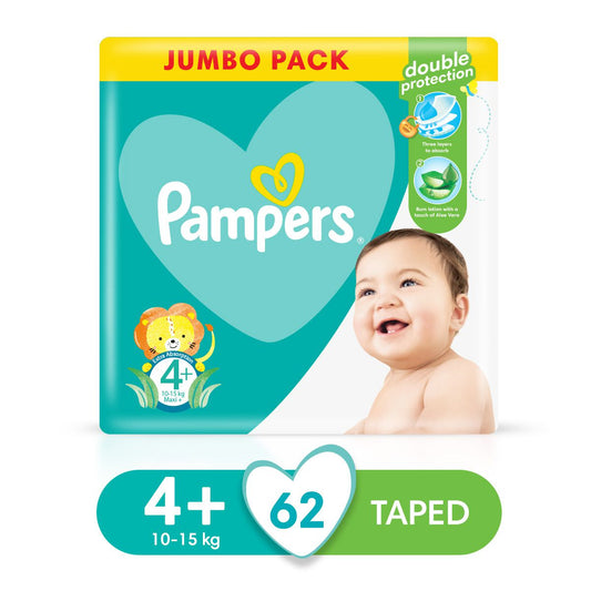 Pampers baby dry diapers size 4+