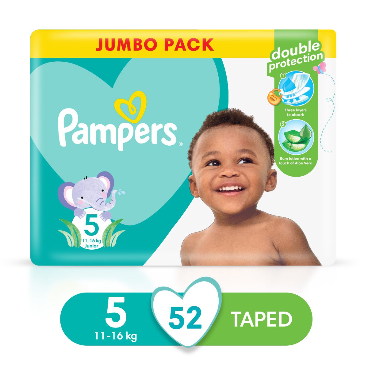 Pampers baby dry diapers size 5+