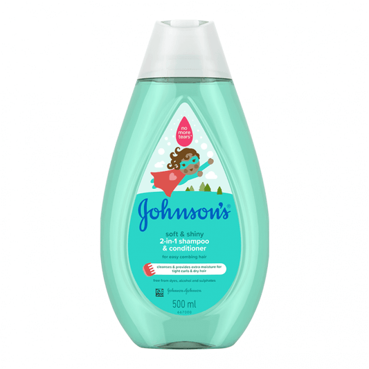 Johnson Soft and Shiny 2 in 1 Shampoo and Conditioner 200ml